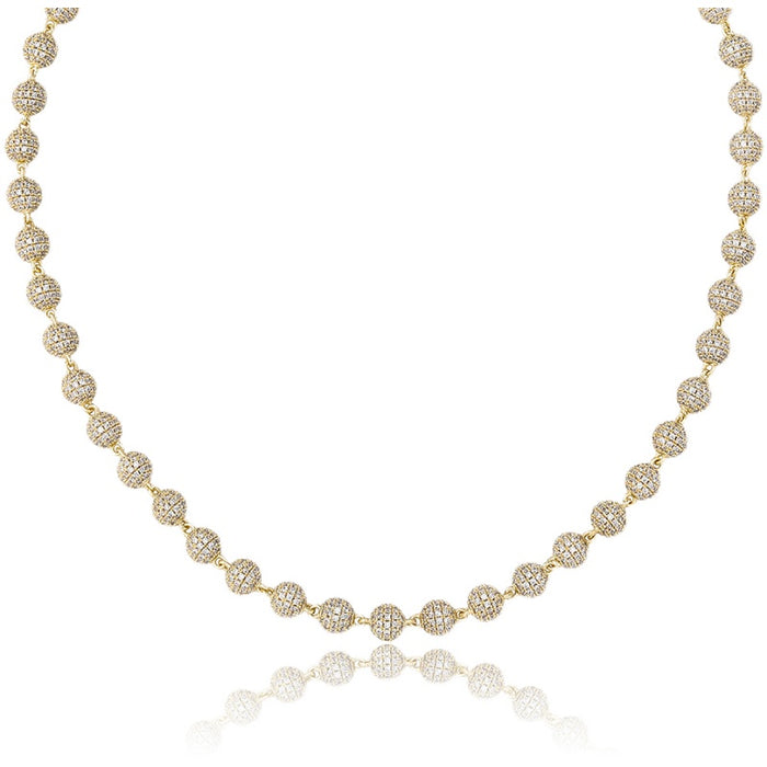 ben baller fully iced diamond beads chain necklace justin bieber