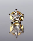 eyefunny star diamond stud earring white gold yellow gold jbalvin nigo