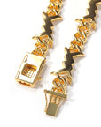 10mm Iced diamond Barbed wire link necklace bacelet chain White Gold yellow gold ifandco