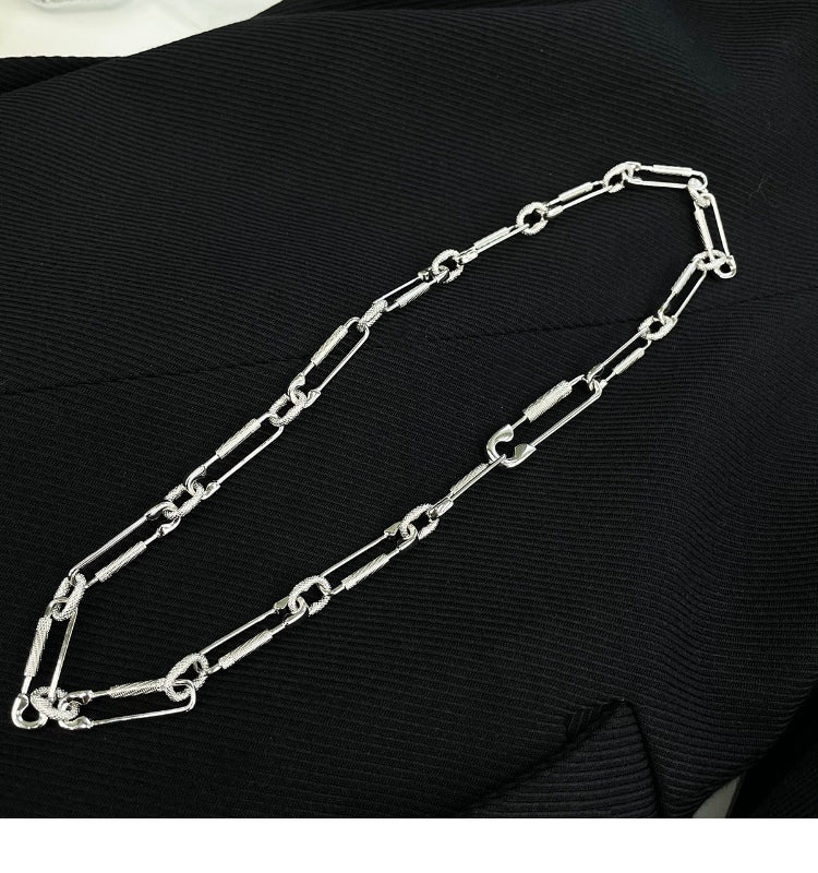 paper clip links jacob &amp; co virgil abloh offwhite alike necklace chain link diamond travis scott silver white gold buy