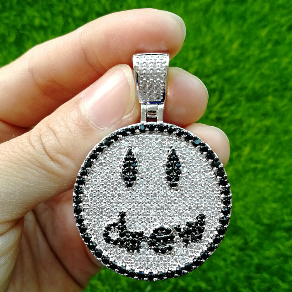 Drew Smiley face as seen on Justin bieber pendant necklace chain vvs ifandco diamond free