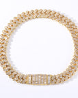 17mm fully iced baguette diamond cuban link necklace chain White Gold yellow gold asap rocky playboi carti lil uzi vert hip hop jewelry custom made