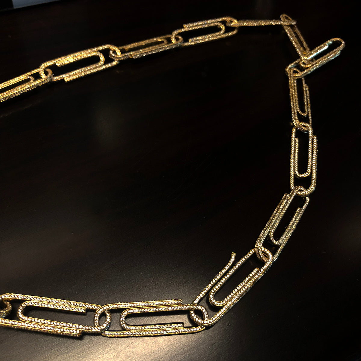 paper clip links jacob &amp; co virgil abloh offwhite alike necklace chain link diamond travis scott silver white gold buy