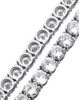 4mm tennis link silver white gold diamond necklace short diamond necklace choker White Gold kylie jenner kardashians fashion nova shein