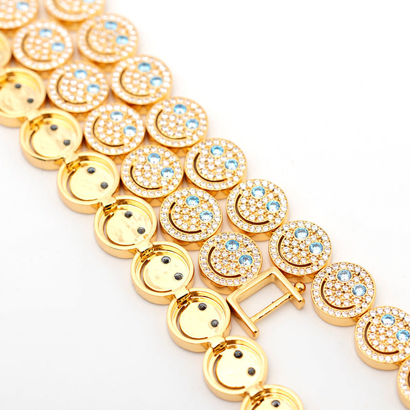 EYEFUNNY smiling face bangle bracelet smiley diamond vvs アイファニー POGGY KIM JONES VIRGIL JBALVIN