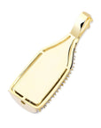 Fully iced diamond Moet & Chandon Brut Imperial pendant necklace chain yellow gold rapper jewelry
