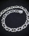 15mm Infinity cuban link necklace chain diamond ifandco shopgld hip hop jewelry celebrity jewelers diamond yellow gold gold price