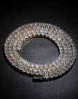4mm tennis link silver white gold diamond necklace short diamond necklace choker White Gold kylie jenner kardashians fashion nova shein