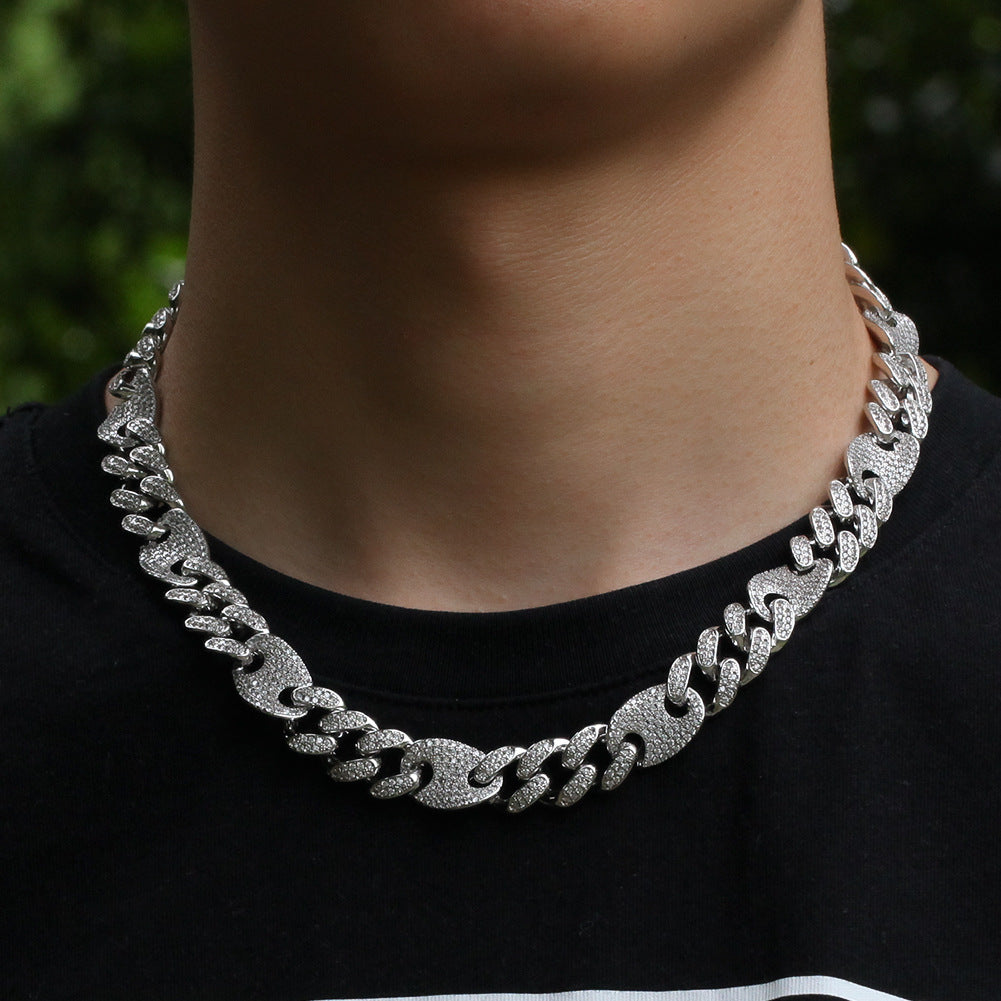 gucci link gg cuban link combo necklace chain diamond gold vvs ifandco shopgld travis scott migos