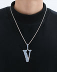 asap bari asap rocky vlone v pendant necklace chain diamond lil uzi vert playboi carti jeweler