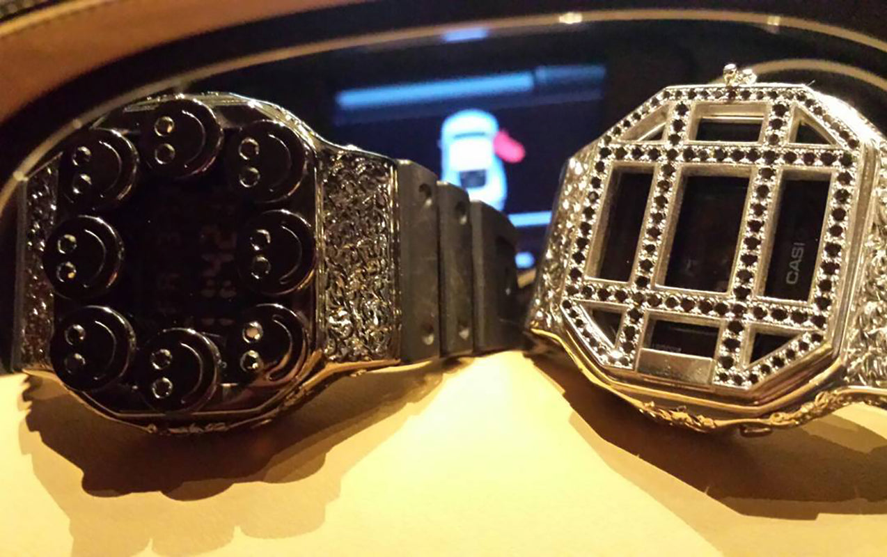 eyefunny gshock 5600 bezel custom case watch diamond farfetch