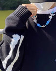 EVAE+ MOB Smiley Pearl Necklace SALUTE from Japan asap rocky vlone ian conner