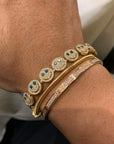 EYEFUNNY smiling face bangle bracelet smiley diamond vvs アイファニー POGGY KIM JONES VIRGIL JBALVIN