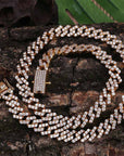 10mm curb cuban link chain necklace vvs diamond kanye west travis scott