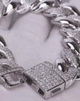 19MM Miami cuban link chain bracelet as seen on LIL UZI VERT special clasp gold vvs diamond