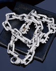 Playboi Carti spiked links necklace cuban link fully iced diamond vvs vlone asap rocky