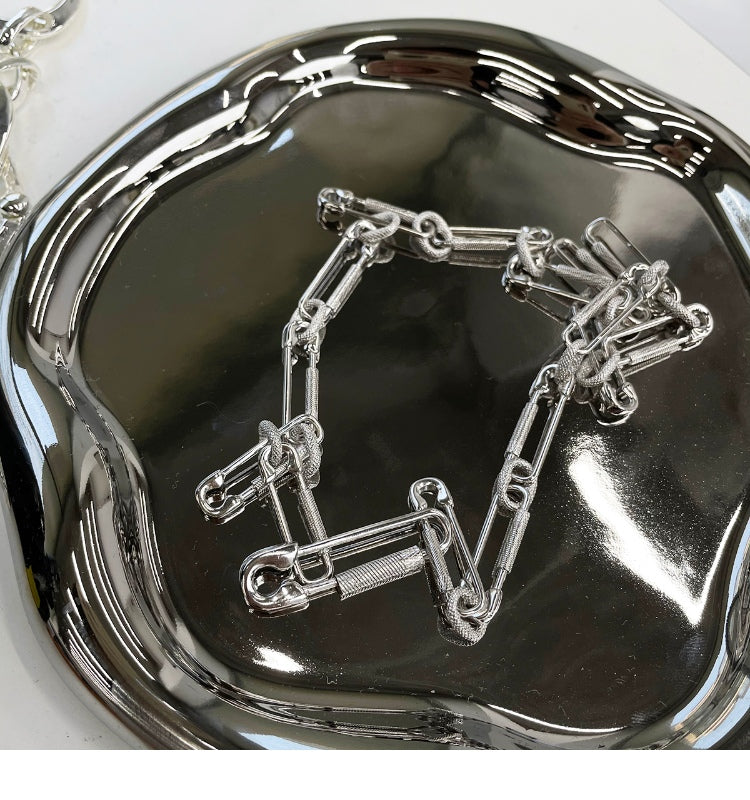 paper clip links jacob &amp; co virgil abloh offwhite alike necklace chain link diamond travis scott silver white gold buy