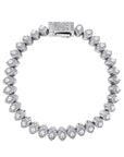 Iced out 8mm halo one row horse eye tennis links diamond bracelet White Gold bling iced out diamonds VVS