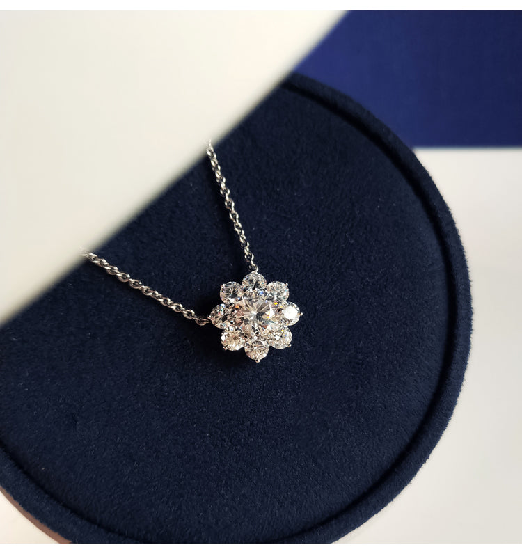 Sunflower by Harry Winston diamond pendant necklace chain vvs engagement ring