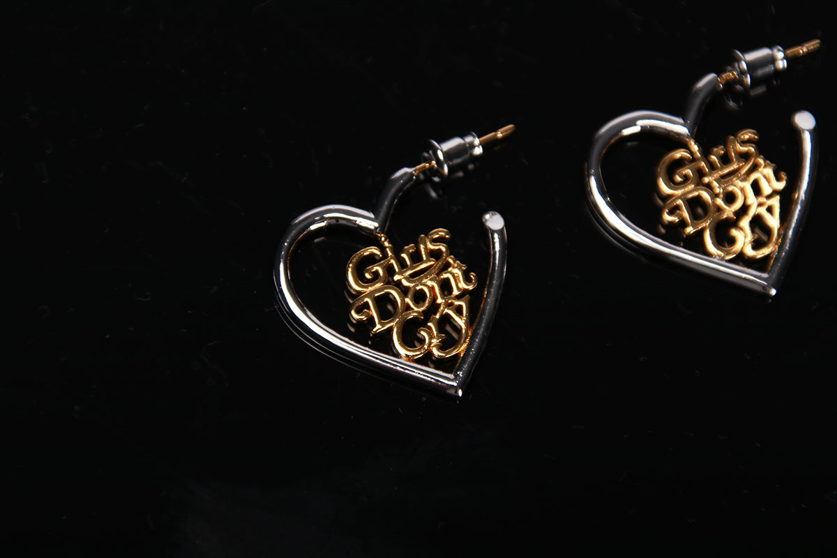 human made girls don't cry nigo bape hoop earrings