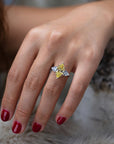 Three Stone Marquise Diamond tourmaline Engagement Rings kylie jenner ring travis scott