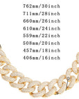 20mm cuban link necklace bracelet fully iced micro pave diamond travis scott playboi carti asap rocky ian connor vlone vvs