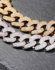 20mm cuban link fully iced micro pave diamond travis scott playboi carti asap rocky ian connor vlone vvs