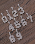 Custom number baguette pendant necklace chain dialmond fully iced instagram famous rapper jewelry hip hop top jewelers 