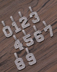 Custom number baguette pendant necklace chain dialmond fully iced instagram famous rapper jewelry hip hop top jewelers 
