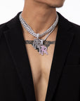 Double RR RoddyRicch diamond pendant & necklace with free matching chain included shopgld ifandco