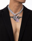 Double RR RoddyRicch diamond pendant & necklace with free matching chain included shopgld ifandco