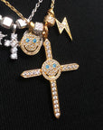 EYEFUNNY smiling face pendant necklace chain diamond vvs アイファニー POGGY KIM JONES VIRGIL JBALVIN