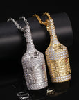 Hennessy dripped bottle pendant necklace chain saweetie my type juice world diamond gold 