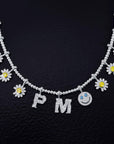 EYEFUNNY diamond daisy smiling face pendant necklace chain gdragon peaceminusone アイファニー POGGY KIM JONES VIRGIL JBALVIN