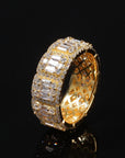 travis kylie halo engagement ring fully iced eternity white gold yellow diamond shopgld