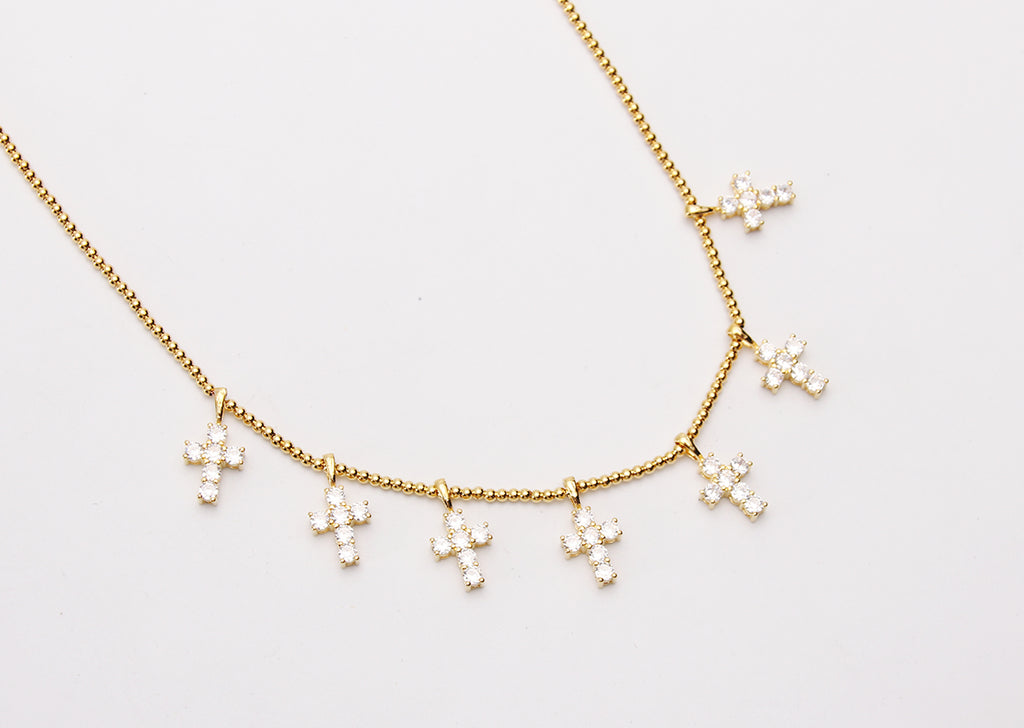 EYEFUNNY cross smiling face pendant necklace chain diamond vvs アイファニー POGGY KIM JONES VIRGIL JBALVIN