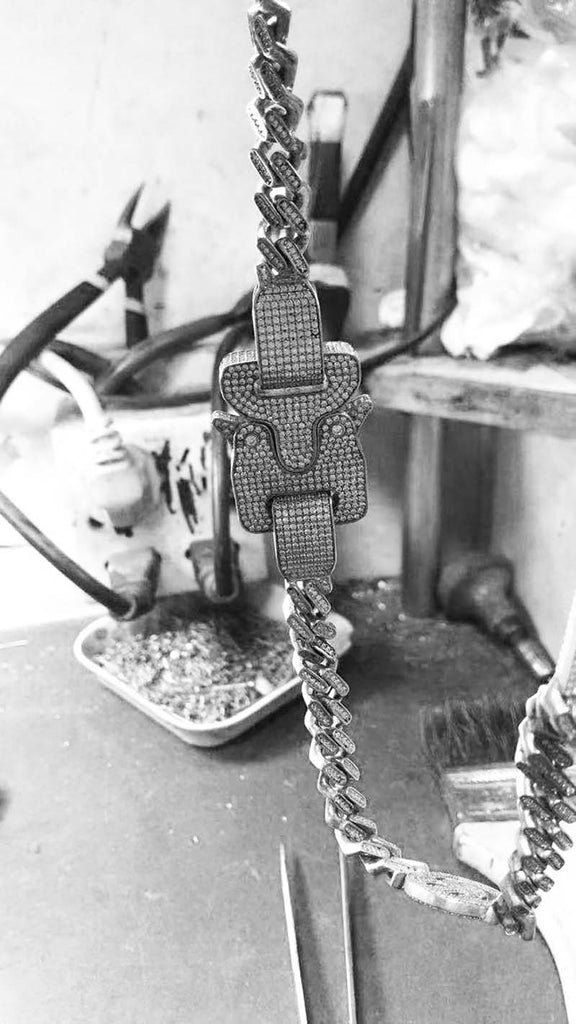 fully iced diamond Hero necklace choker 1017 ALYX 9SM asap rocky kanye west 