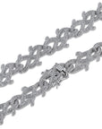 18mm Iced Barbed wire link necklace chain shopgld gold diamond