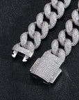 18mm rounded bubble cuban links necklace/bracelet chain 3D diamons vvs ifandco shopgld
