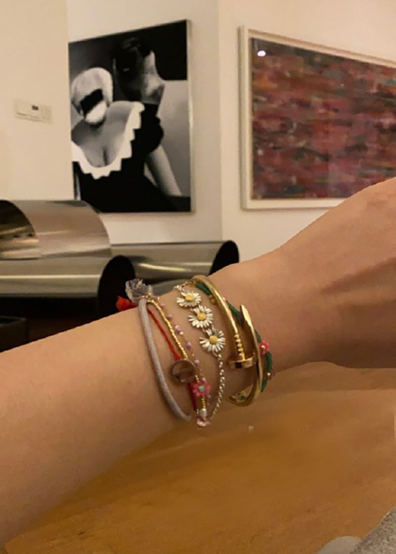 PEACEMINUSONE DAISY BRACELET GOLD ブレスレット Daisy bracelet PEACEMINUSONE as seen on G Dragon hypebeast