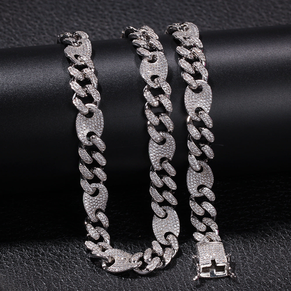 gucci link gg cuban link combo necklace chain diamond gold vvs ifandco shopgld travis scott migos
