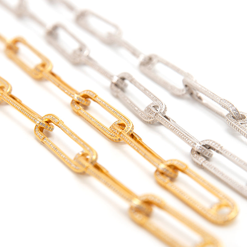 paper clip links jacob & co virgil abloh offwhite alike necklace chain link diamond travis scott silver white gold buy