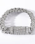 17mm fully iced baguette diamond cuban link necklace chain White Gold yellow gold asap rocky playboi carti lil uzi vert hip hop jewelry custom made