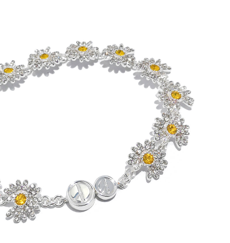 PEACEMINUSONE SS22 Accessory Release | HYPEBEAST buy gdragon kpop japan daisy flower diamond bracelet CL lisa korean artist jewelry must get