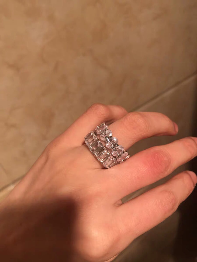 Kylie Jenner signature eternity band ring in oval kylie ring diamond