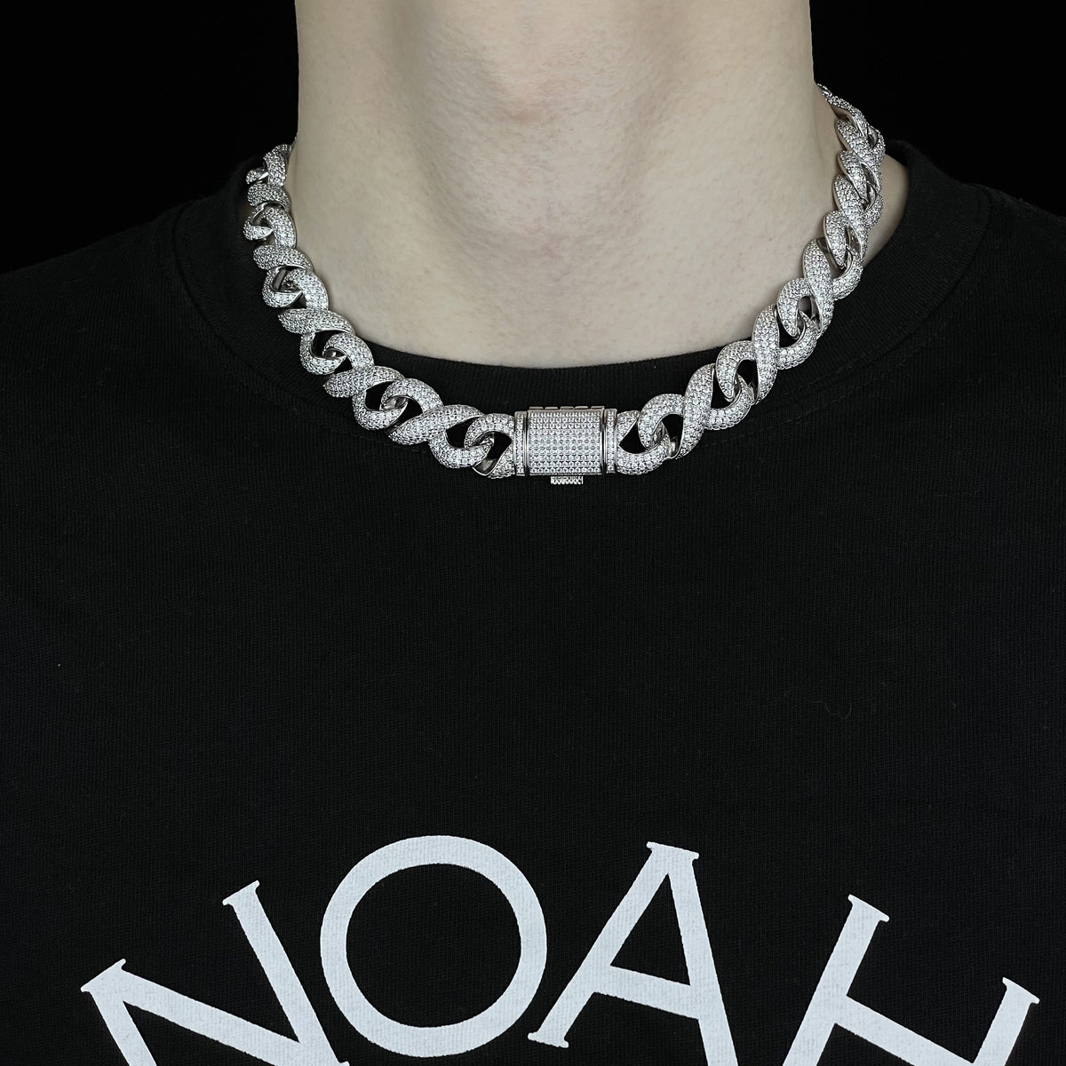 15mm Infinity cuban link necklace chain diamond ifandco shopgld hip hop jewelry celebrity jewelers diamond yellow gold gold price