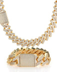 20mm curb cuban link three row highest quality gold diamond vvs ifandco icebox on lil uzi vert playvboi carti