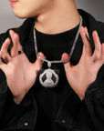 Fully iced Panda diamond pendant necklace chain as seen on Jackson Wang Got7 kpop fans buy panthepack
