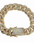 15mm cuban link fully iced micro pave diamond travis scott playboi carti asap rocky ian connor vlone vvs