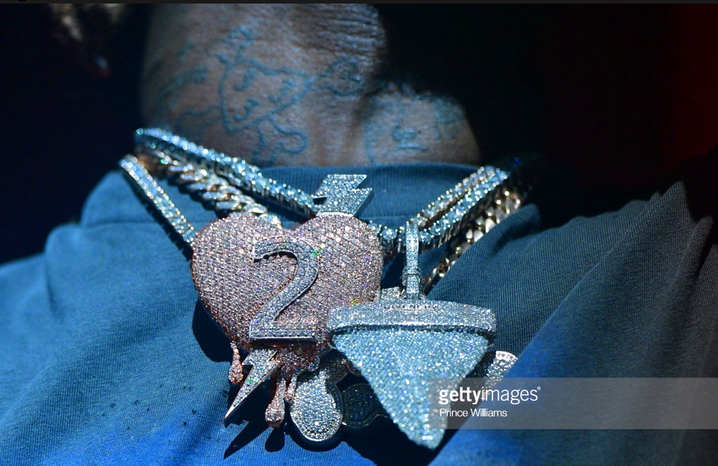Lil Uzi Vert Cops Iced Out Luv Is Rage 2 Chain diamond necklace chain